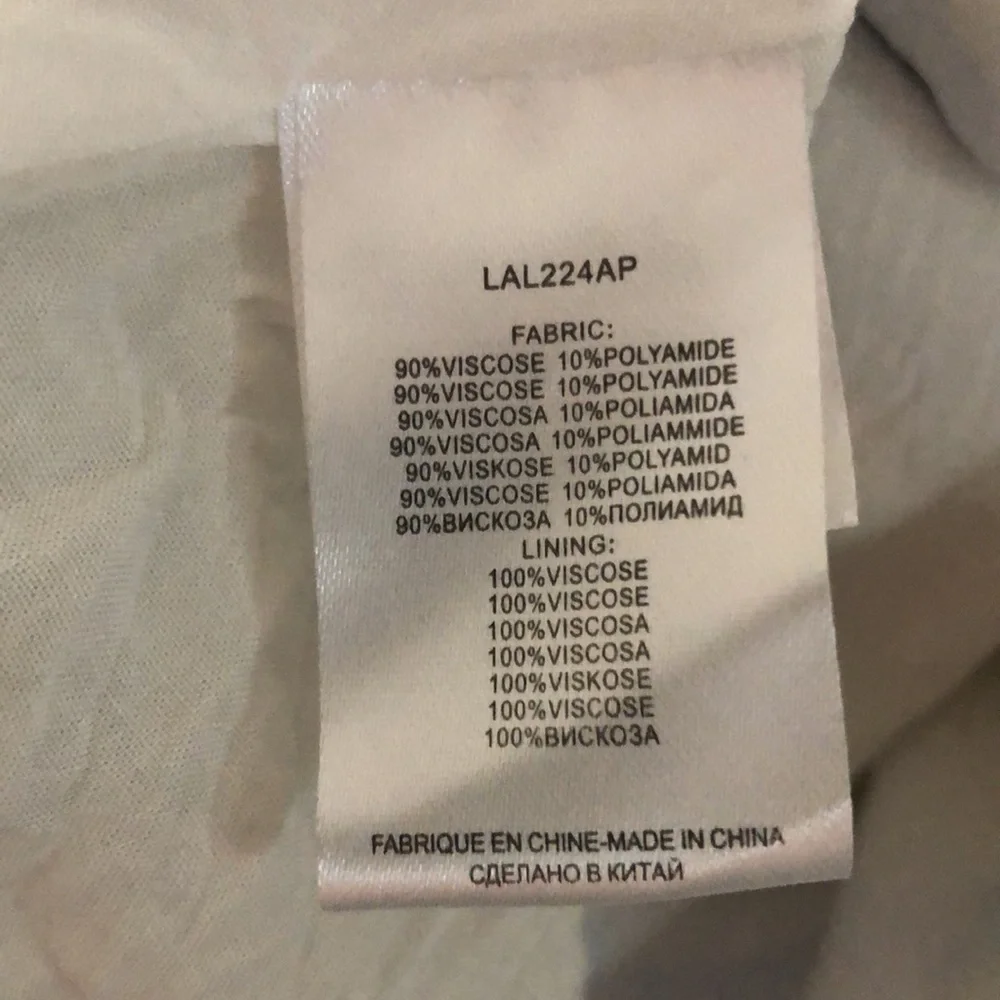 Molly Bracken Printed Maxi Dress V-Neck Ruffle White Size Medium Lili Sidonio - Picture 13 of 15